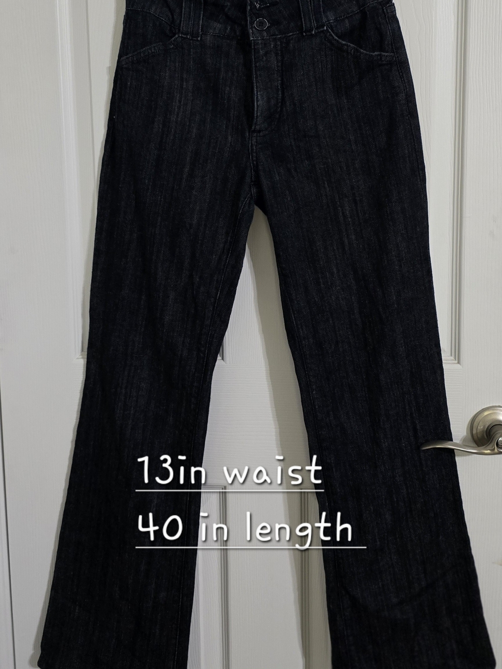 Not Your Daughters Jeans  Dark Denim Jeans with Purple Accents Sz 2 Made in USA.